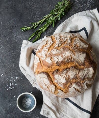 Rundes Brot von oben
