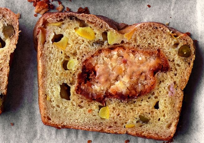 Apfel Basilikum Brot mit Kokos