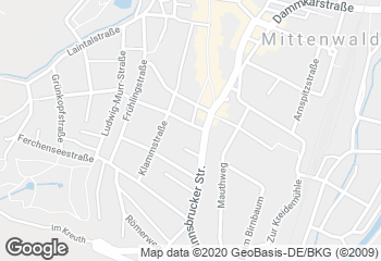 Karte mit Standort von Ihle Rewe Mittenwald