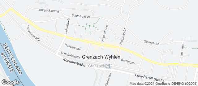 Karte mit Standort von Bäckerei Kunzelmann