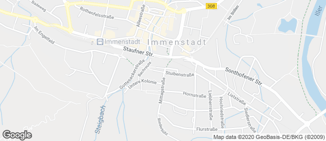 Karte mit Standort von Bäckerei Dürr