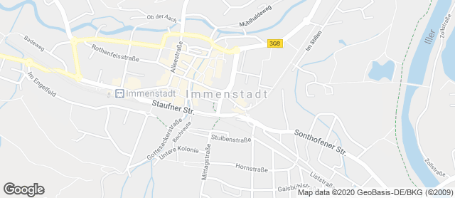 Karte mit Standort von Bäckerei Albinger