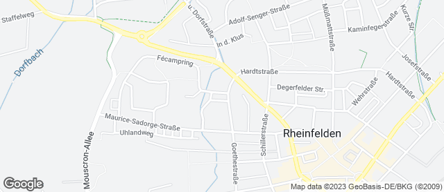 Karte mit Standort von Bäckerei Glück