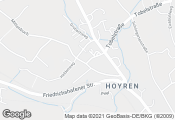 Karte mit Standort von Der Bäcker Mayer Hoyren