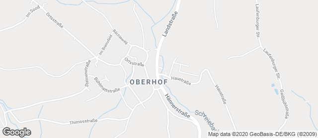 Karte mit Standort von Bäckerei Huber