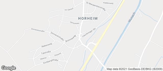 Karte mit Standort von Bäckerei Café Müller Filiale Horheim
