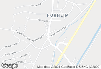 Karte mit Standort von Bäckerei Café Müller Filiale Horheim