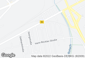 Karte mit Standort von Webers „alte“ Backstube