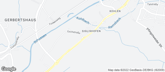 Karte mit Standort von Bäckerei Müller