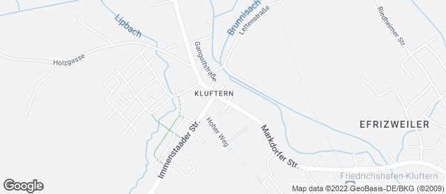 Karte mit Standort von Backstube Kloos -Kluftern-