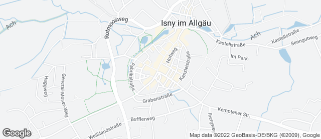 Karte mit Standort von Café Schatten, Isny