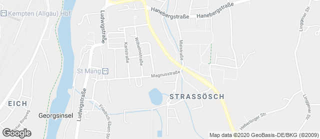 Karte mit Standort von Ihle Rewe Kempten