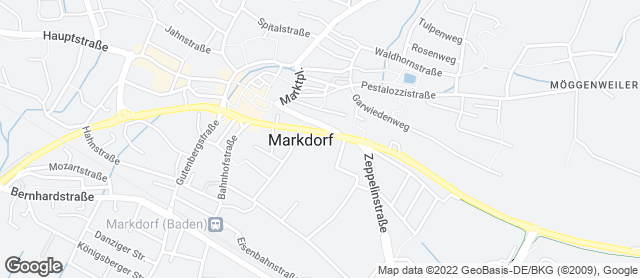 Karte mit Standort von Backstube Kloos -Markdorf-
