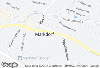 Karte mit Standort von Backstube Kloos -Markdorf-