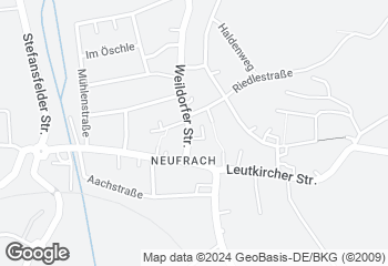 Karte mit Standort von Landbäckerei Baader - Fachgeschäft Neufrach