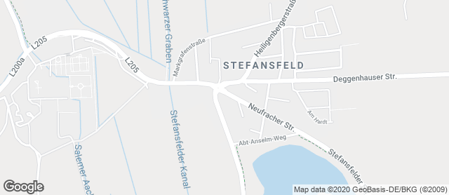 Karte mit Standort von Landbäckerei Baader - Fachgeschäft Salem