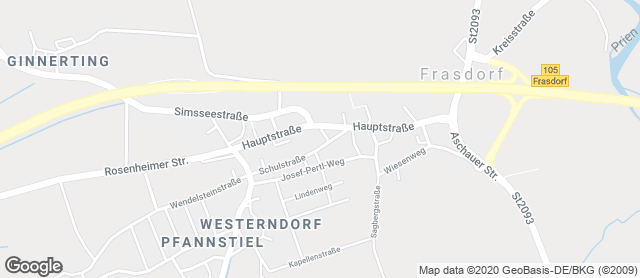 Karte mit Standort von Bäcker Schuhbeck