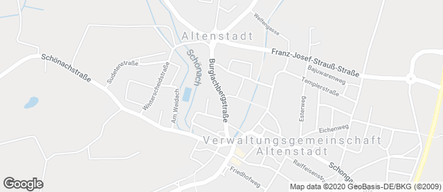 Karte mit Standort von Backstube mit Herz