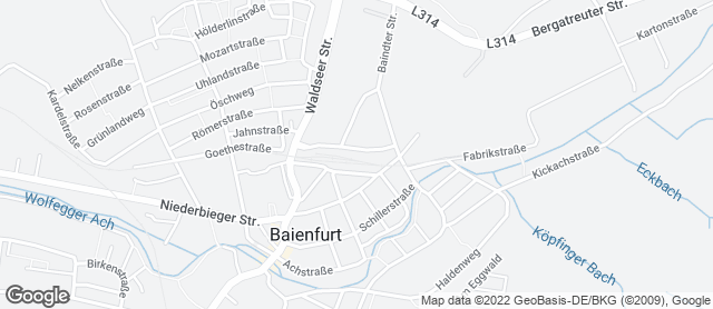 Karte mit Standort von Bäckerei Hamma GmbH & Co. KG