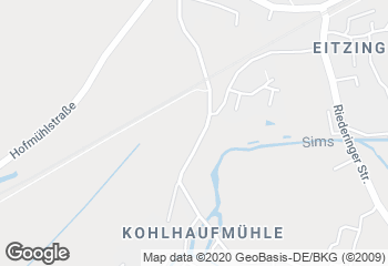 Karte mit Standort von Bäckerei Konditorei Café Willy Bauer KG