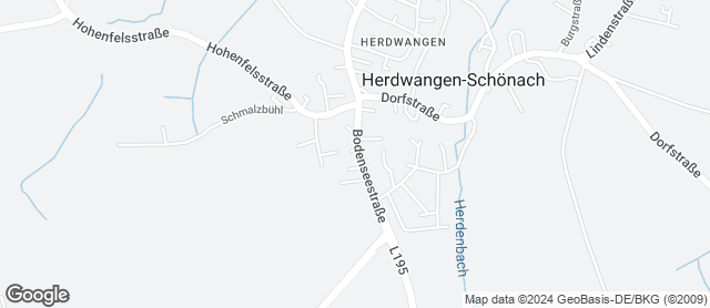 Karte mit Standort von Bäckerei Diener GmbH Herdwangen