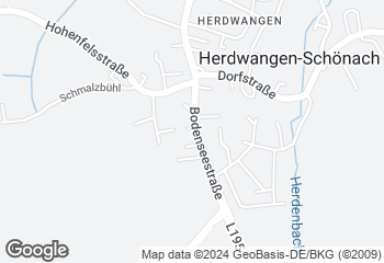 Karte mit Standort von Bäckerei Diener GmbH Herdwangen