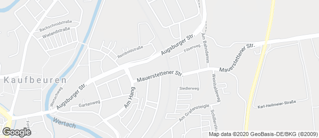Karte mit Standort von Kaufland Kaufbeuren