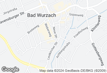 Karte mit Standort von Der Bäcker Mayer Rewe Bad Wurzach