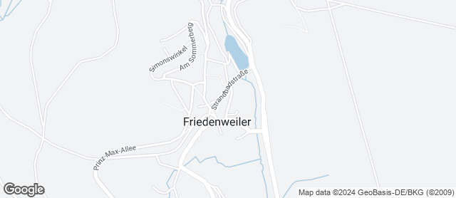 Karte mit Standort von Bäckerei - Café & Pension Estenfeld