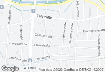 Karte mit Standort von Bäckerei Bühler
