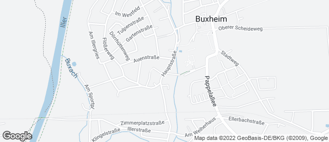 Karte mit Standort von Bäckerei Müller