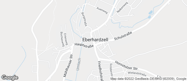 Karte mit Standort von Stadt-Cafe´Hampp GmbH Fil. Eberhardzell