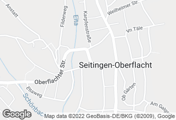 Karte mit Standort von Backhaus Licht GmbH Seitingen-Oberflacht