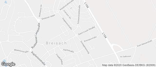 Karte mit Standort von Stadtbäckerei E. Geppert GmbH Filiale Breisach
