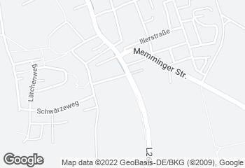 Karte mit Standort von Bio-Bäckerei Grötzinger