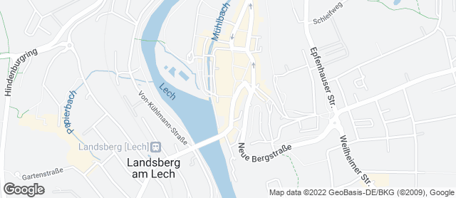 Karte mit Standort von Bäckerei Konditorei Café Manhart