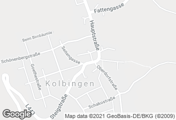 Karte mit Standort von Bäckerei Osswald