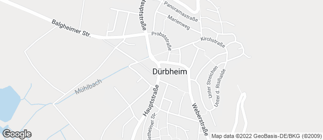 Karte mit Standort von Backhaus Licht GmbH Dürbheim