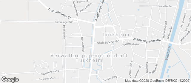Karte mit Standort von Ihle-Café Türkheim