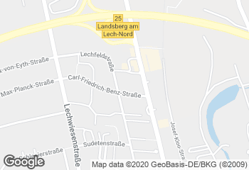 Karte mit Standort von Ihle Rewe Landsberg