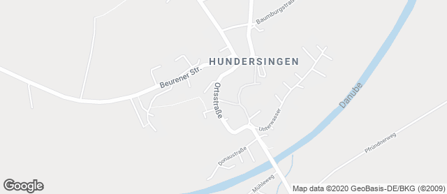 Karte mit Standort von Bäckerei Hinderhofer