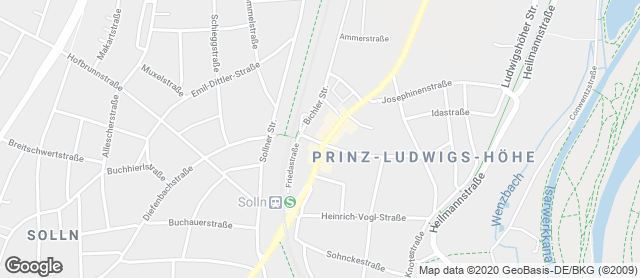 Karte mit Standort von Bäckerei Zöttl