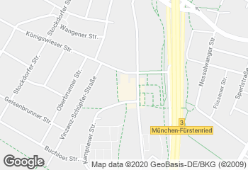 Karte mit Standort von Ihle-Café im AEZ Königswieserstr München