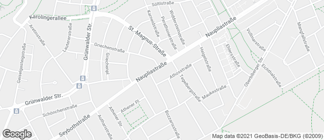 Karte mit Standort von Privat Bäckerei Wimmer Naupliastraße
