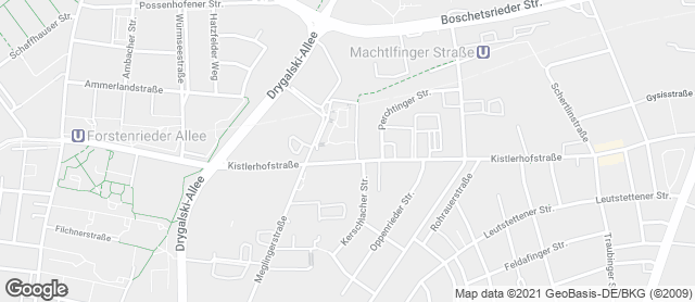 Karte mit Standort von Privat Bäckerei Wimmer Kistlerhofstraße