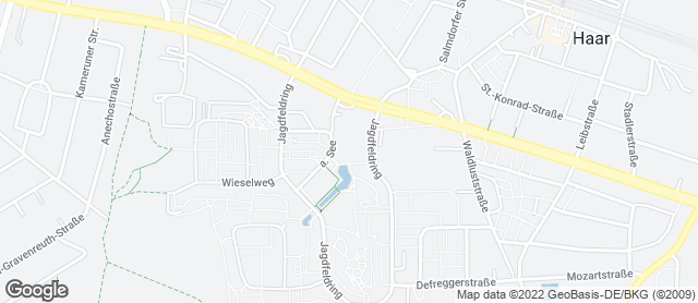 Karte mit Standort von Bäckerei Traublinger - Am See 21 (Jagdfeld EKZ)