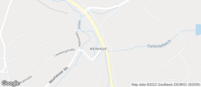 Karte mit Standort von Backhaus Licht GmbH - Neuhaus