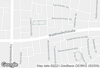 Karte mit Standort von Bäckerei Zöttl