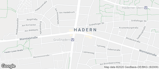 Karte mit Standort von Ihle Rewe Würmtalstr. München