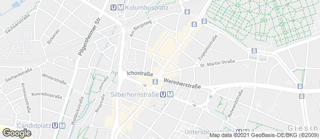 Karte mit Standort von Privat Bäckerei Wimmer Tegernseer Landstraße